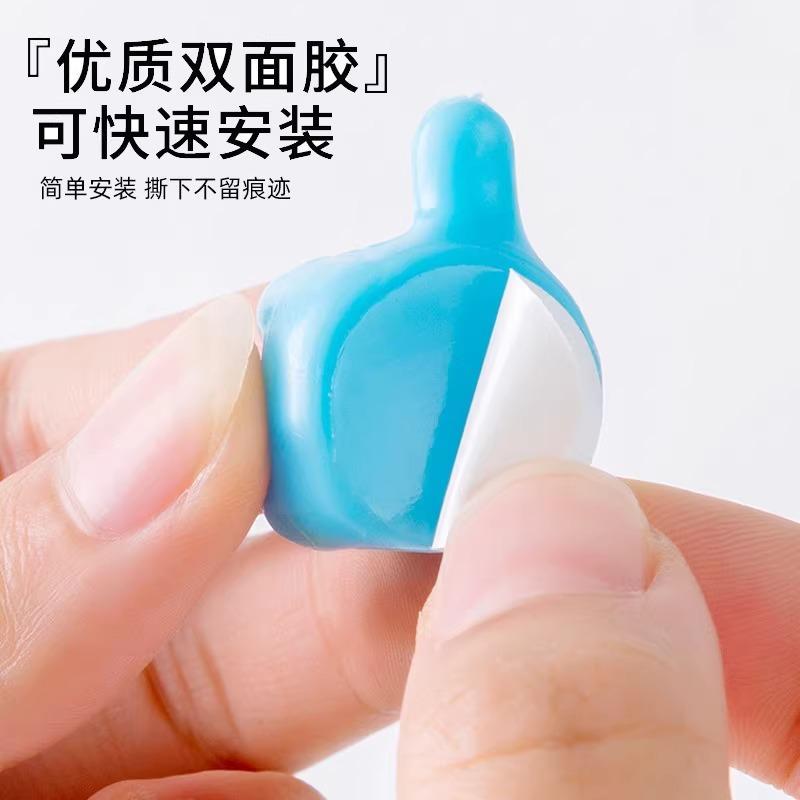 创意大拇指挂钩充电器收纳手机线数据线手指多功能粘钩数据线卡扣