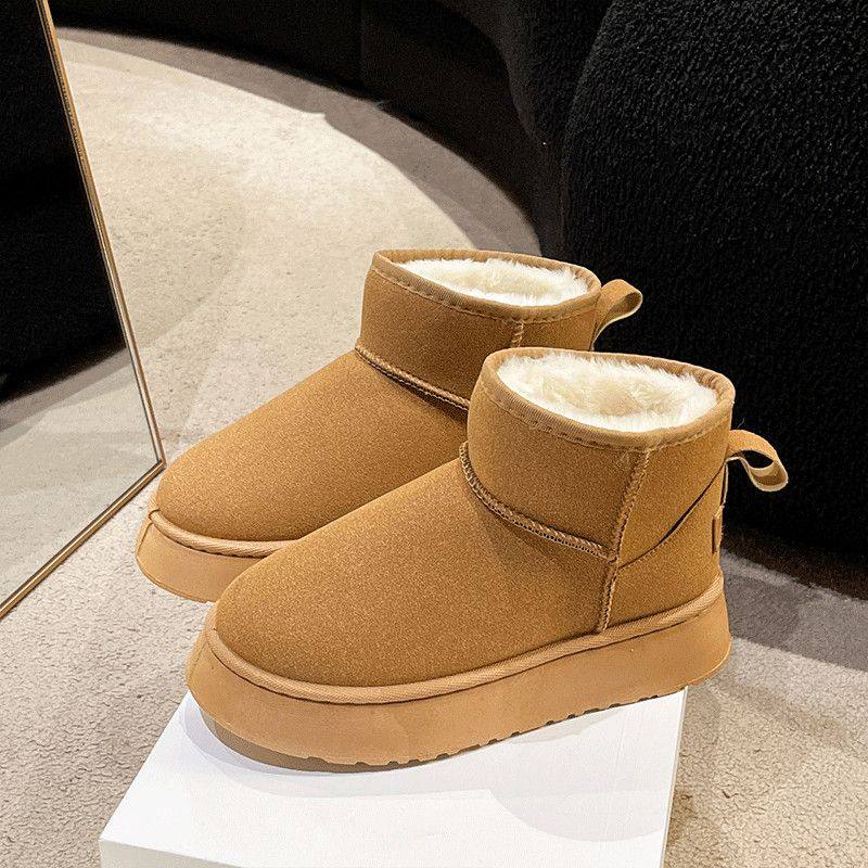 防滑厚底内增高棉鞋靴女2024爆款冬季外穿新款加绒加厚保暖雪地靴,淘宝优惠券,粉丝福利购,淘宝优惠卷