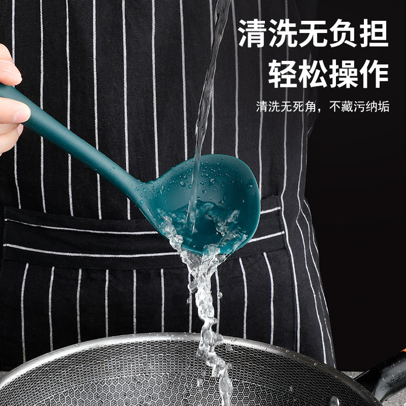 食品级不粘锅专用硅胶全套锅铲勺耐高温炒菜铲子盛汤勺子漏勺厨具_虎窝淘