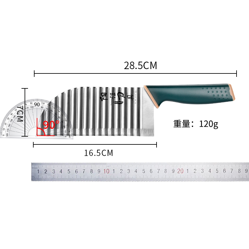 狼牙土豆刀具商用波浪刀多功能切菜神器加厚深波纹刀薯条刀不锈钢-图0