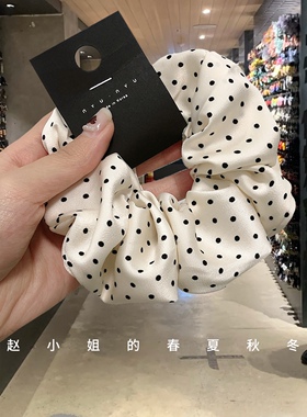 韩国饰品东大门高级波点大肠发圈