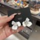 Korean earrings 2024 new summer jewelry fresh small white flower earrings versatile personality simple flower earrings