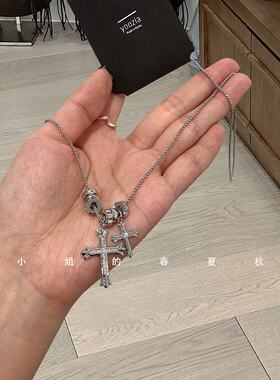 韩国饰品小众设计感十字架项链