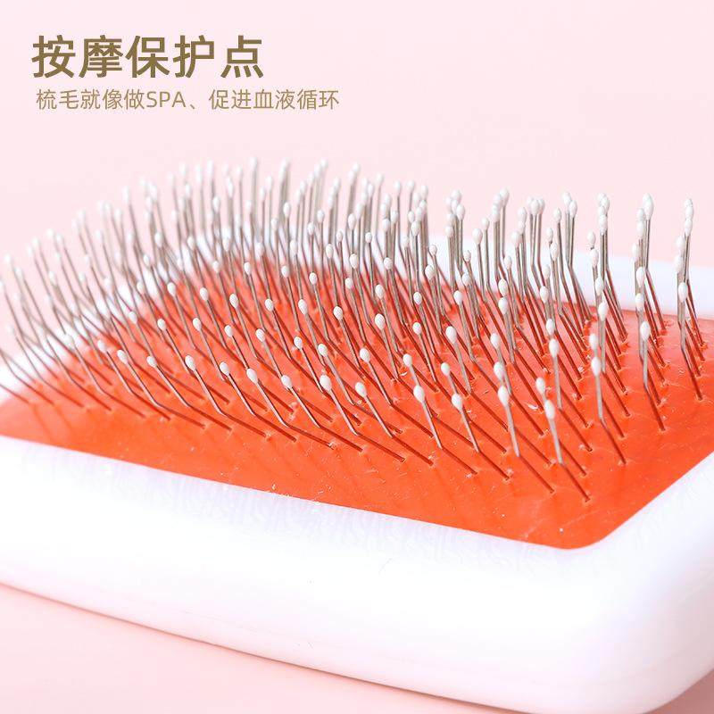 宠物针梳双排单排开结梳气垫蓬松梳子美容梳子大号加厚钢梳梳浮毛,淘宝优惠券,粉丝福利购,淘宝优惠卷