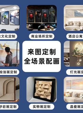 客厅装饰画定制玄关画高级感简约过道挂画铝合金餐厅卧室壁画定制