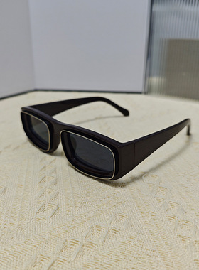 罕见长方形！欧美时尚小框太阳镜户外防晒墨镜
