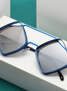 镂空菱形墨镜复古蒸汽赛博朋克