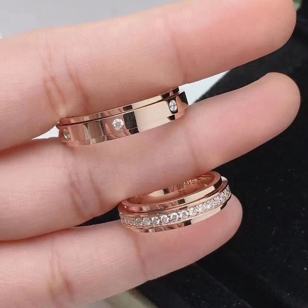 一对可转动男女生时尚对戒情侣戒指 银六顺戒指/指环