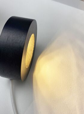 发光底座黑色led木质水晶底座圆形佛像灯座usb小夜灯底座厂家