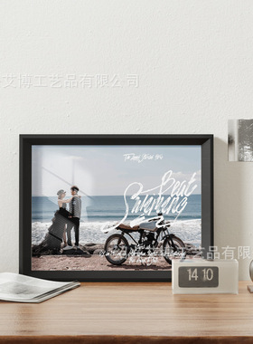 复古实木相框摆件摆台创意定制木质拼图画框相框摆件家居手工