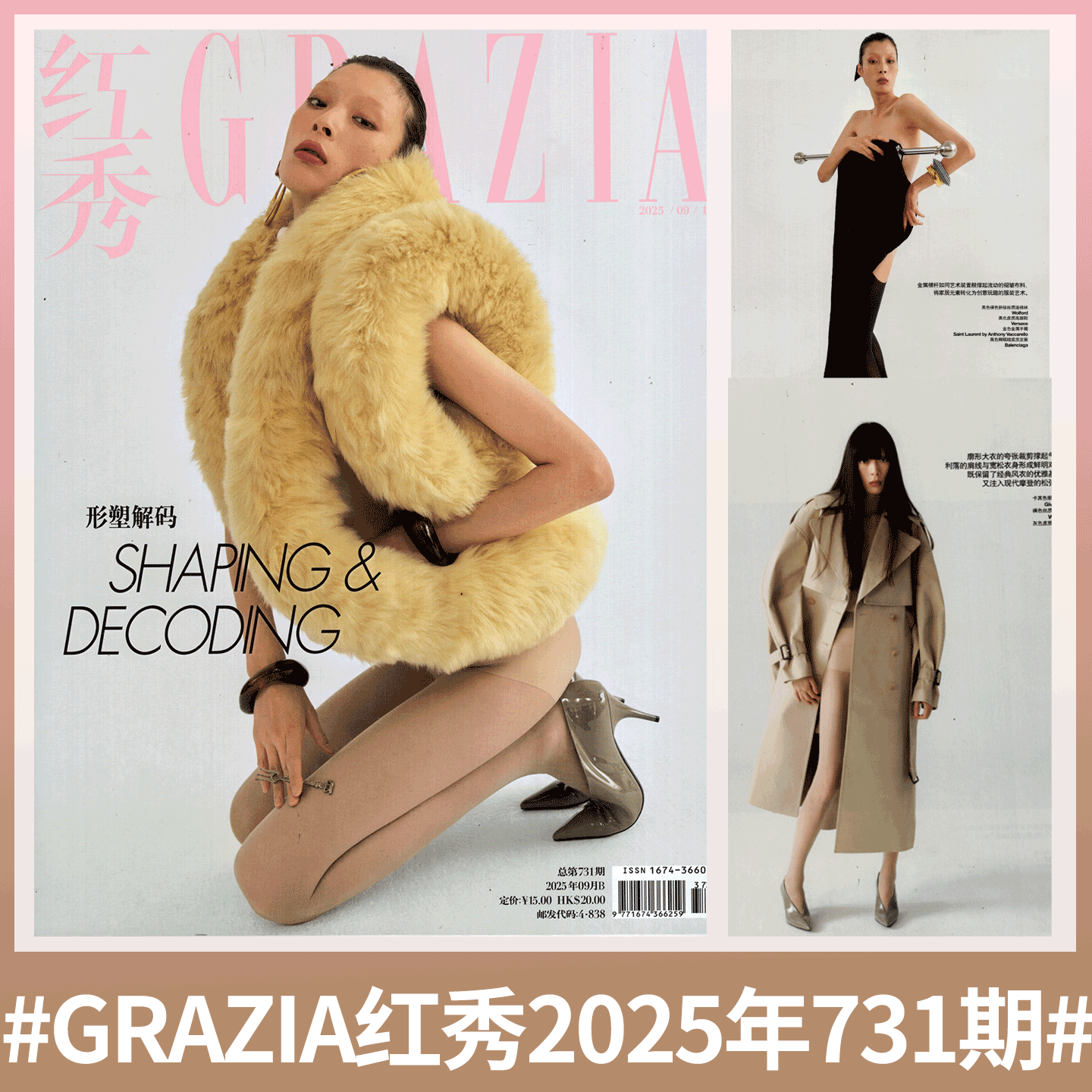 Madame Figaro费加罗杂志 新视线 田栩宁ABCDE版】  /Metal中文版 2025年9月 田栩宁官方D版/GRAZIA红秀杂志2025年730期 古力娜扎 - 图1