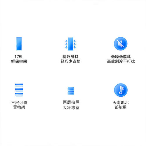 小米米家175L两门冰箱小型超薄机身电子控温宿舍租房家用645 - 图1