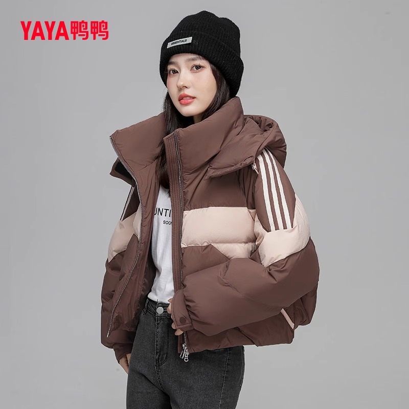 鸭鸭短款羽绒服女小个子显瘦