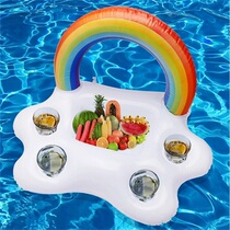 Summer Party Bucket Rainbow Cloud Cup holder Infratable