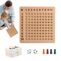 Multiplication board game educational math table board with