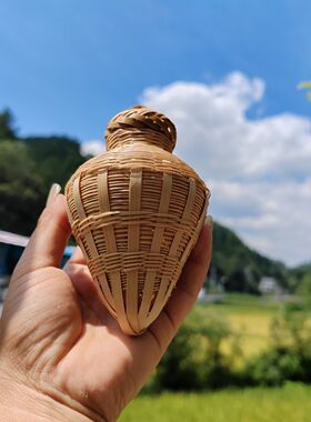 蝈蝈笼子老式手工竹编复古蛐蛐篓蝈蝈笼蚂蚱篓中式清仓儿童玩具编