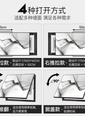 电闸保护罩家用配电箱餐厅免打孔空开电闸推拉挂画总开关电表箱遮