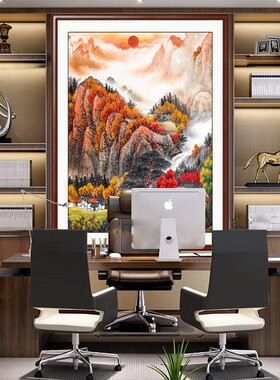 聚宝盆装饰画办公室靠山图客厅