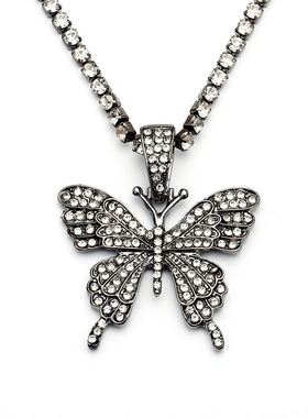 Temperament Chokers Rhinestone Butterfly Women's Necklac