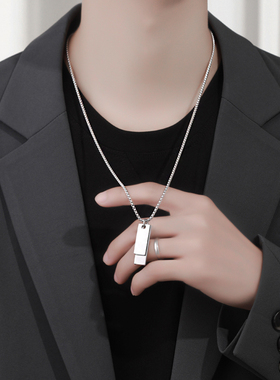 双牌项链男潮牌百搭高级感设计感