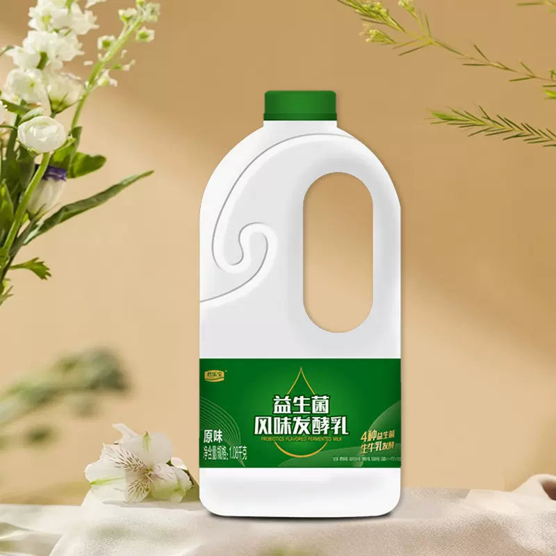 君乐宝益生菌酸奶原味风味发酵乳大桶装早餐酸牛奶瓶装整箱-图0