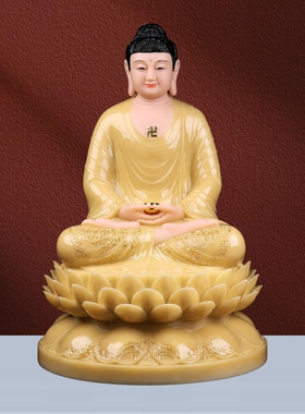 汉白玉观音菩萨家用供奉释迦牟尼佛像地藏王菩萨佛像娑婆三圣摆件