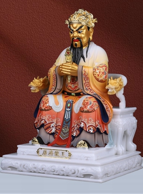 汉白玉广济龙王菩萨佛像龙五爷神像财神像家用供奉五台山五爷摆件