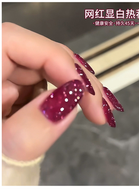 【苏蓓儿】爆闪梅子碎钻指甲油胶