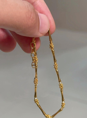 新中式竹节手链女生轻奢小众精致