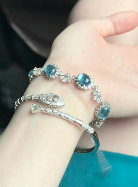 纯银清冷感玉髓手链轻奢小众精致