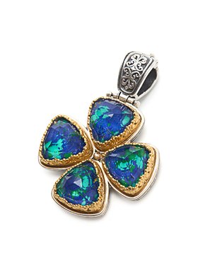 GEROCHRISTO大四叶草宝石吊坠