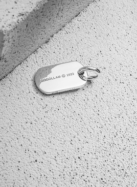 GOGOLLAM纯银十字花个性银牌吊坠