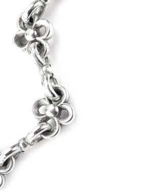 希腊手工特别纯银梅花十字项链