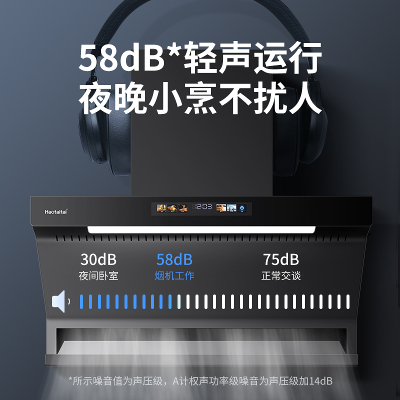 Haotaitai用心爱好太太油烟机自动清洗大吸力顶侧双吸变频Q10-BP-图1