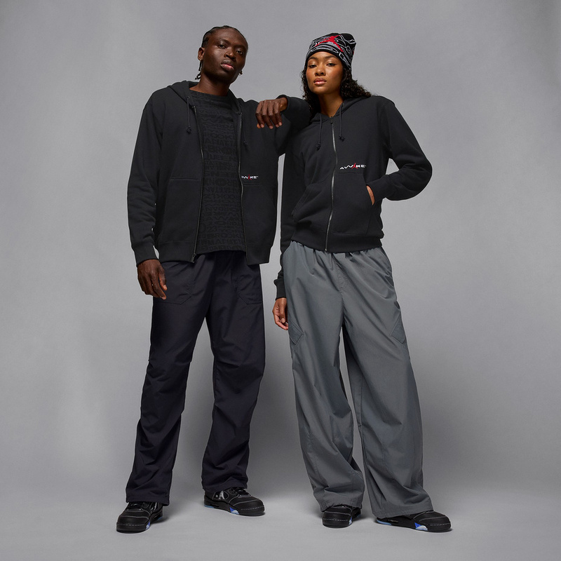 耐克Jordan x AWAKE NY联名款薄绒连帽衫男女开衫卫衣IB7289-010 - 图3