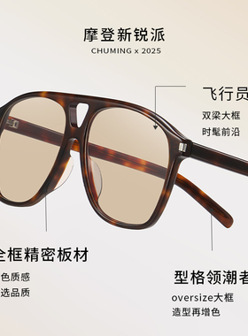 欧美风飞行员大框素颜墨镜