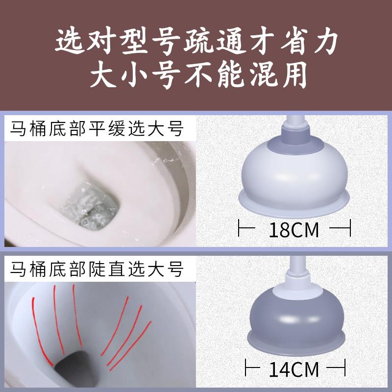 马桶疏通下水道神器厕所管道堵塞专用工具一炮通地漏新型通渠器通-图1