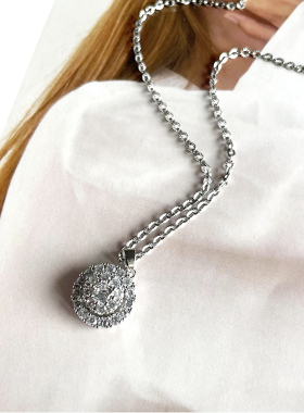 铜钛钢项链女轻奢满天星