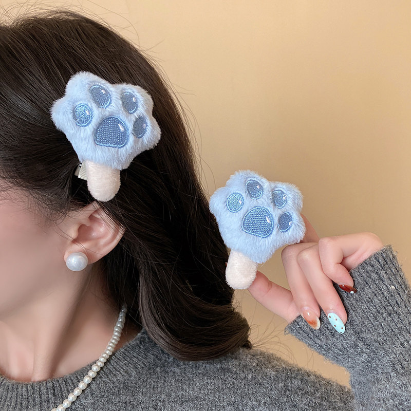 可爱疯狂动物城周边爪爪冰棍发夹毛绒猫爪卡通少女侧边刘海夹发饰,淘宝优惠券,粉丝福利购,淘宝优惠卷