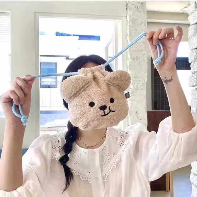 韩国jellybubble收纳包panggom腐笑熊零钱包束口化妆包可爱礼物,淘宝优惠券,粉丝福利购,淘宝优惠卷