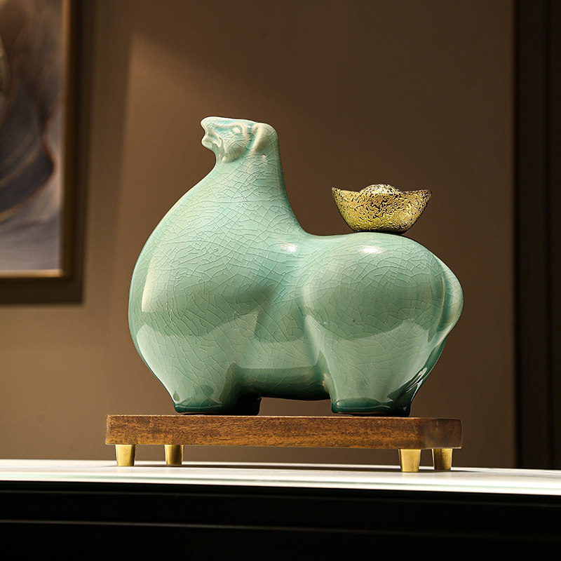 马上有钱摆件陶瓷招财客厅高档2026马年装饰品老板办公室开业礼物,淘宝优惠券,粉丝福利购,淘宝优惠卷