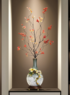 新中式国风花瓶摆件高级感乔迁