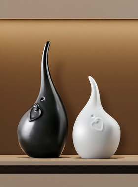 陶瓷大象玄关装饰现代房间改造