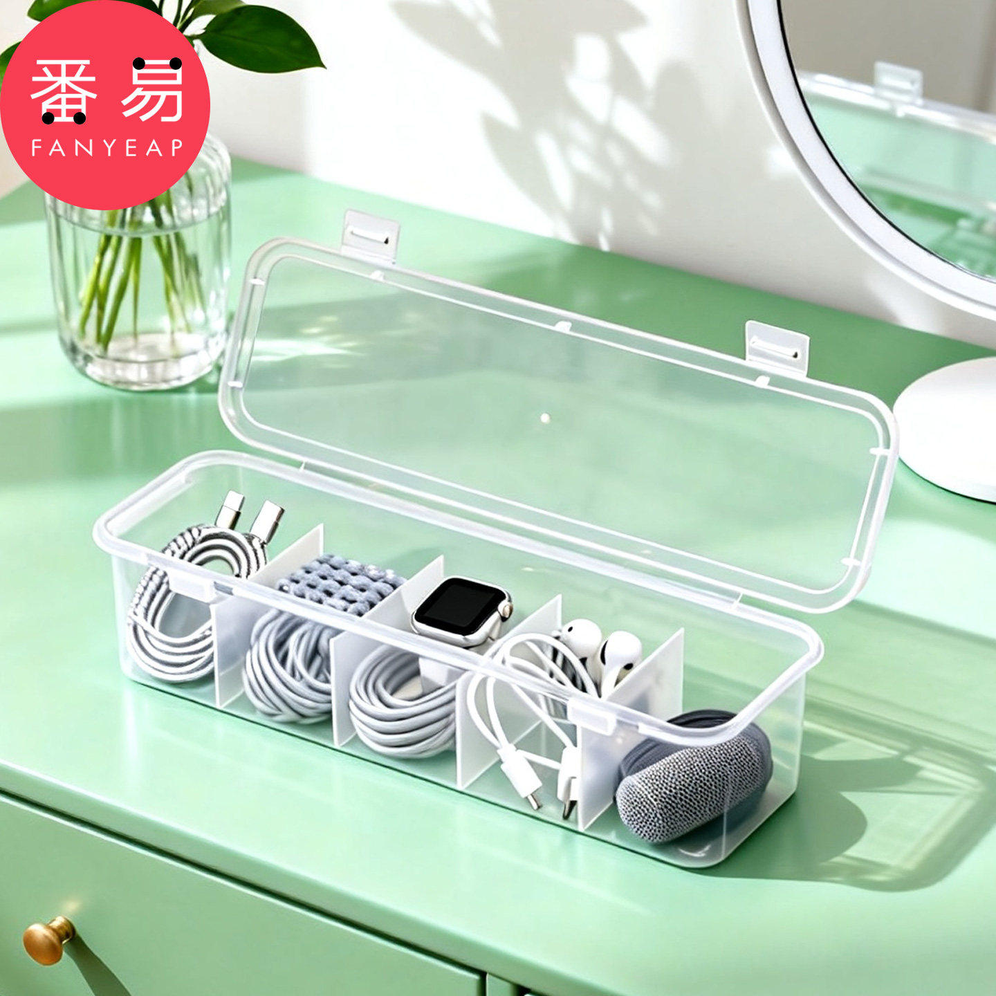 Storage Box/Data Cable A1pn008-Household Organizing Storage Box Data Cable Storage Box Charger Cable Management Box