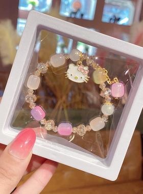 新款儿童手串礼盒装送学生闺蜜水晶手链拿货夜市摆摊义乌饰品