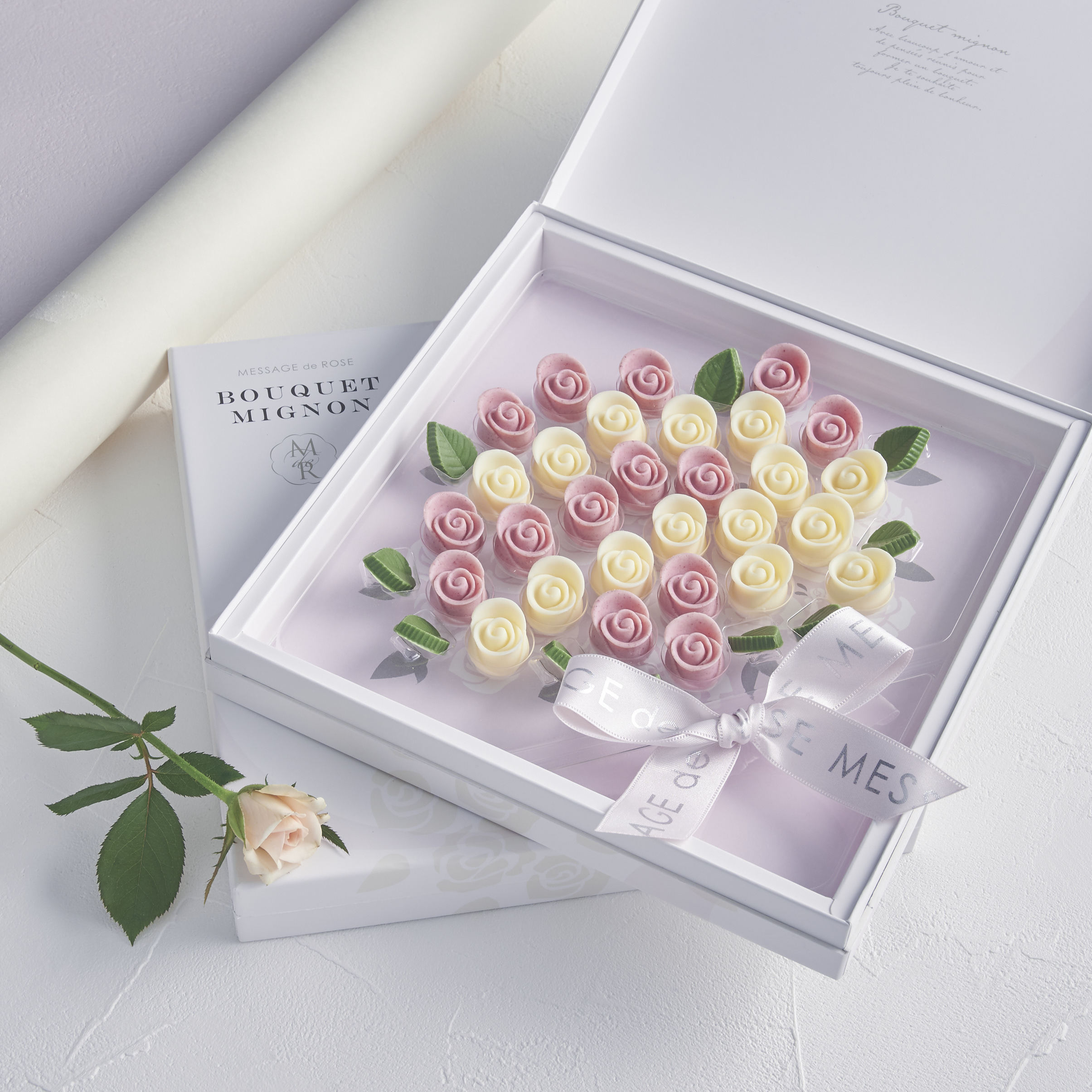 AaronHouse 情人节礼物现货日本零食Message de rose玫瑰花巧克力 - 图0