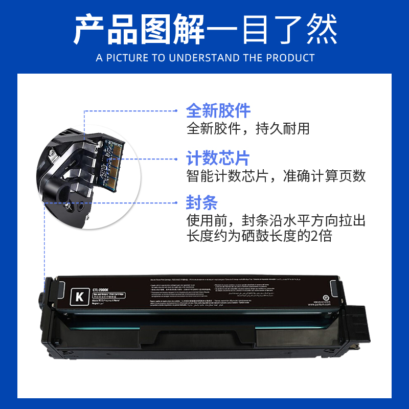 适用奔图CP2200DW打印机硒鼓CM2200FDW墨盒CP2200DN 2200FDN粉盒 - 图1