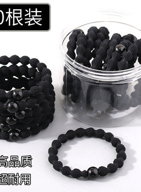 简约豆豆发圈女新款丸子头扎头发神器头绳高马尾发绳高弹力橡皮筋