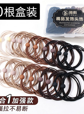 头绳女扎头简约新款皮套黑色高弹力发圈发饰绑头发橡皮筋发绳成人