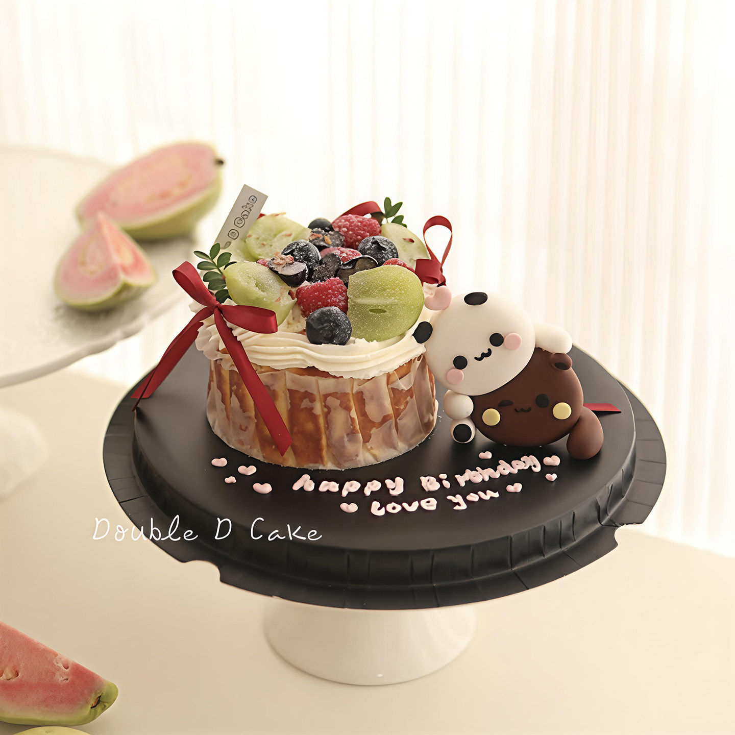 包邮网红2.14情人节蛋糕装饰摆件贴贴一二布布巴斯克可爱插件,淘宝优惠券,粉丝福利购,淘宝优惠卷